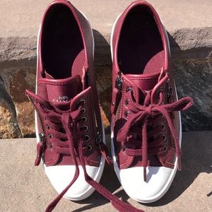 Coach burgundy shoes